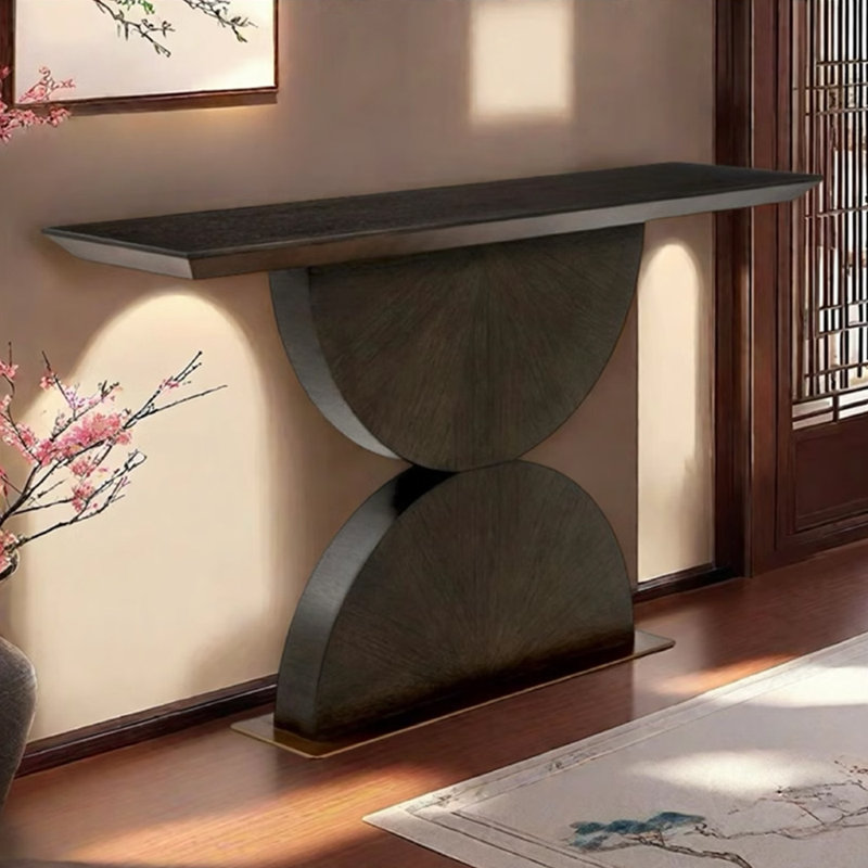 New Chinese-style solid wood console table, 31.5" H x 54.3" W x 11.8" D