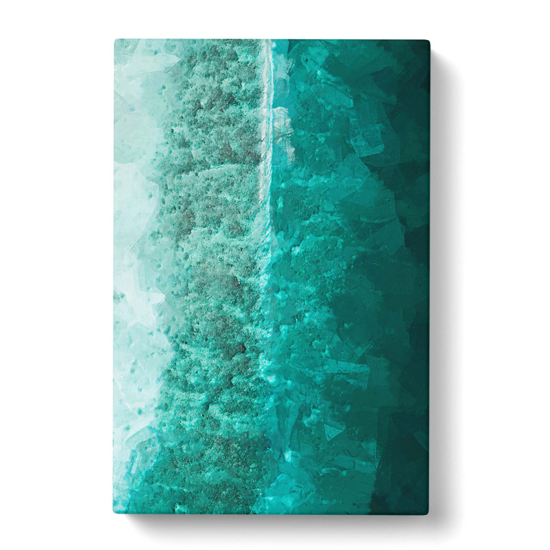 Wave in the Maldives in Abstract - Wrapped Canvas Graphic Art Print, 91cm H x 60cm W x 3cm D