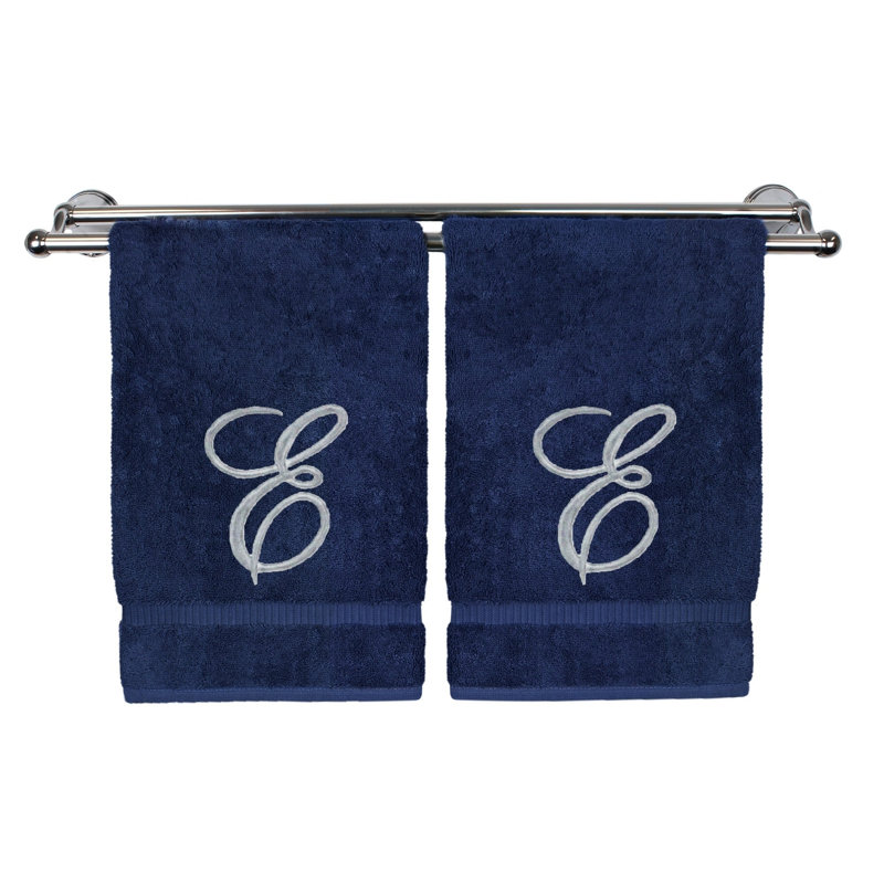 Super Plush Washcloth, Navy/Silver, E