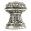 EMPIRE FLARED SHANK KNOB; BURNISHED SILVER FINISH