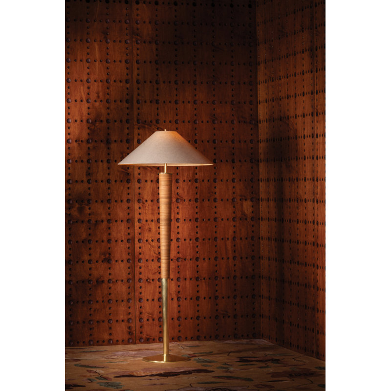 Bohicket Floor Lamp in Aged Brass by Cortney Bishop