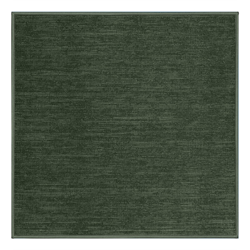 Tapis vert uni lavable à la machine, Carré 4 pi