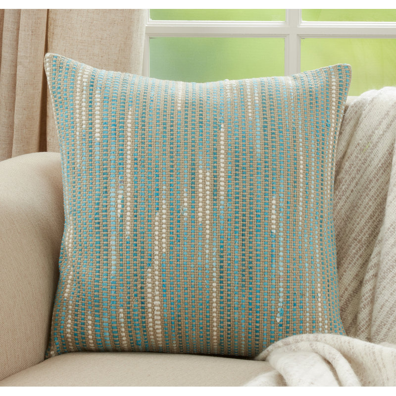 Housse et insert de coussin carré en coton Norma, Polyester/ Bourre en polyester