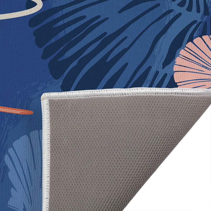 Starfish Welcome Outdoor Doormat, 21" W x 34" L, Navy