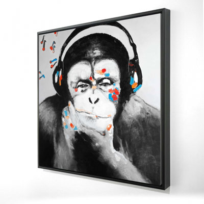 «Singe avec écouteurs»