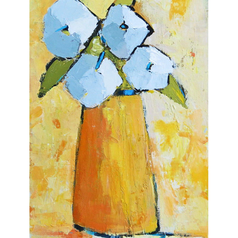Yellow Vase Print by Phyllis Adams, 21.25" H x 17.25" W