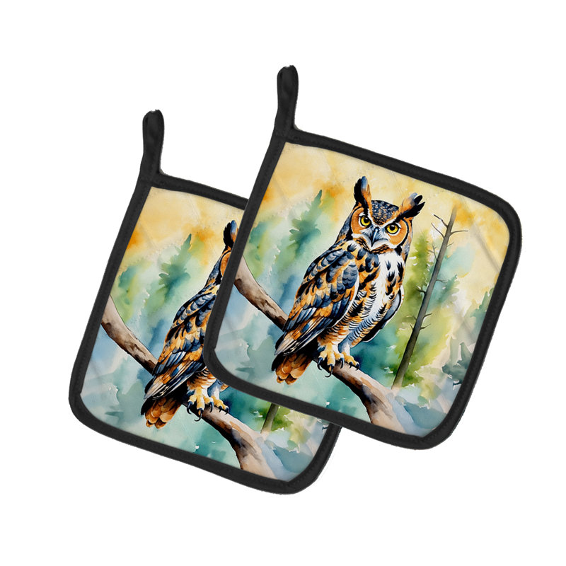 Paire de poignées Great Horned Owl
