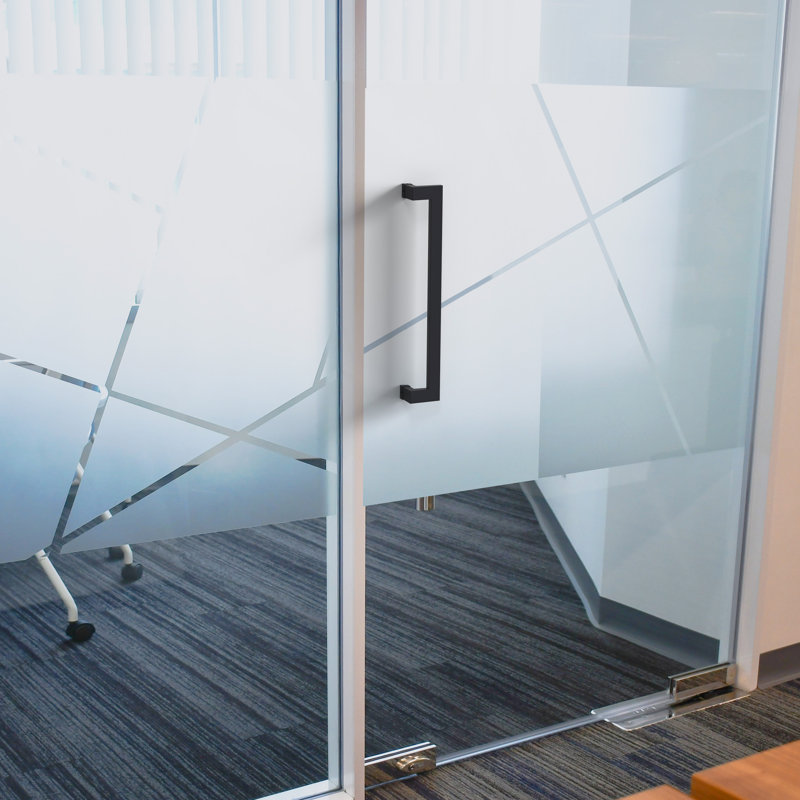 Matte Black Push/Pull Door Handle, 24" H x 3.65" W x 2.5" D