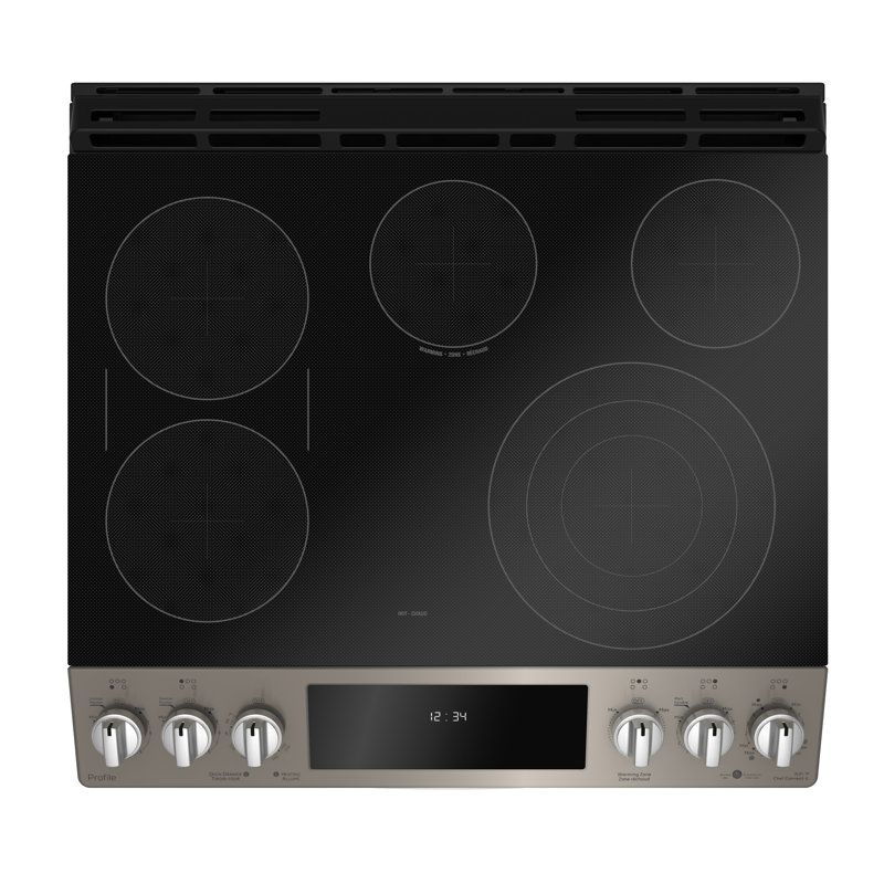 Cuisinière électrique encastrée à l'avant de 30 po, 6,3 pi cu, Ardoise