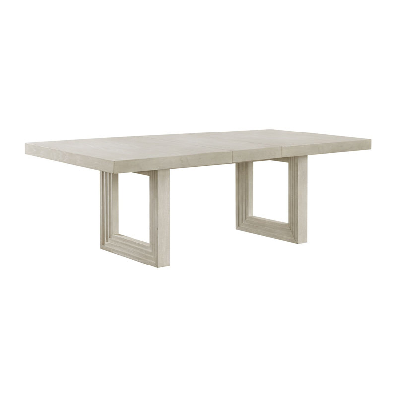 Table de salle à manger rectangulaire avec feuille 18 "en blanc antique Latitude Run® Randell