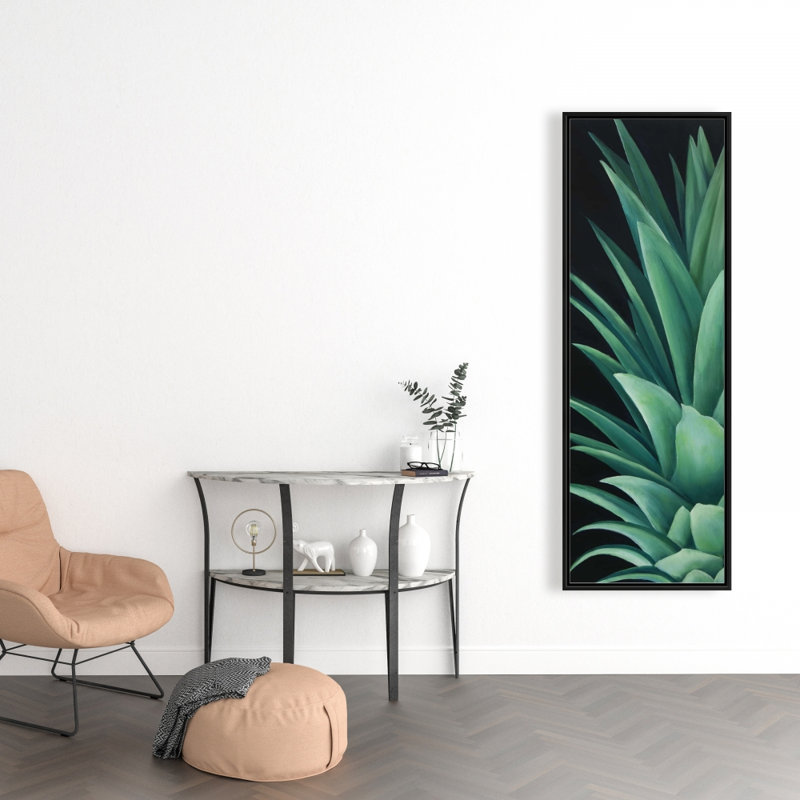 «Pineapple Leaves» sur toile, H 48 po x l 16 po