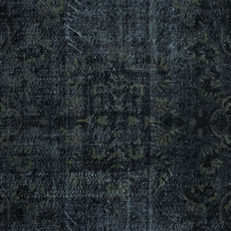 Tapis turc 5,5 x 8,8 pi fabriqué à la main en gris et noir, 4 grands intérieurs modernes