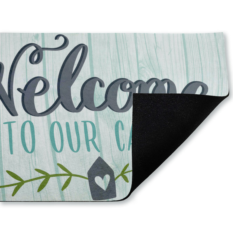 Paillasson Cabin Welcome, fantaisiste, imprimé par Amanda McGee