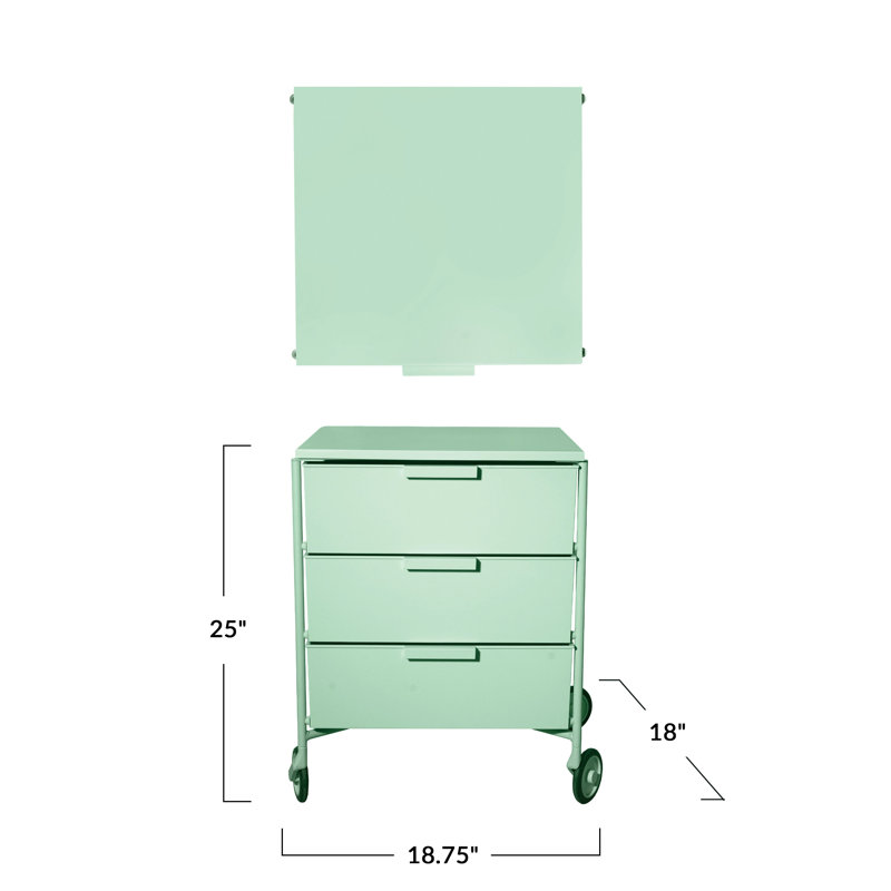Armoire de rangement en plastique à 3 tiroirs