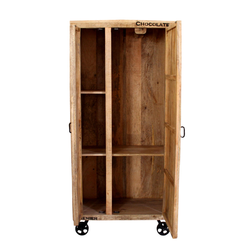 Kym 2 Door Solid Wood Wardrobe