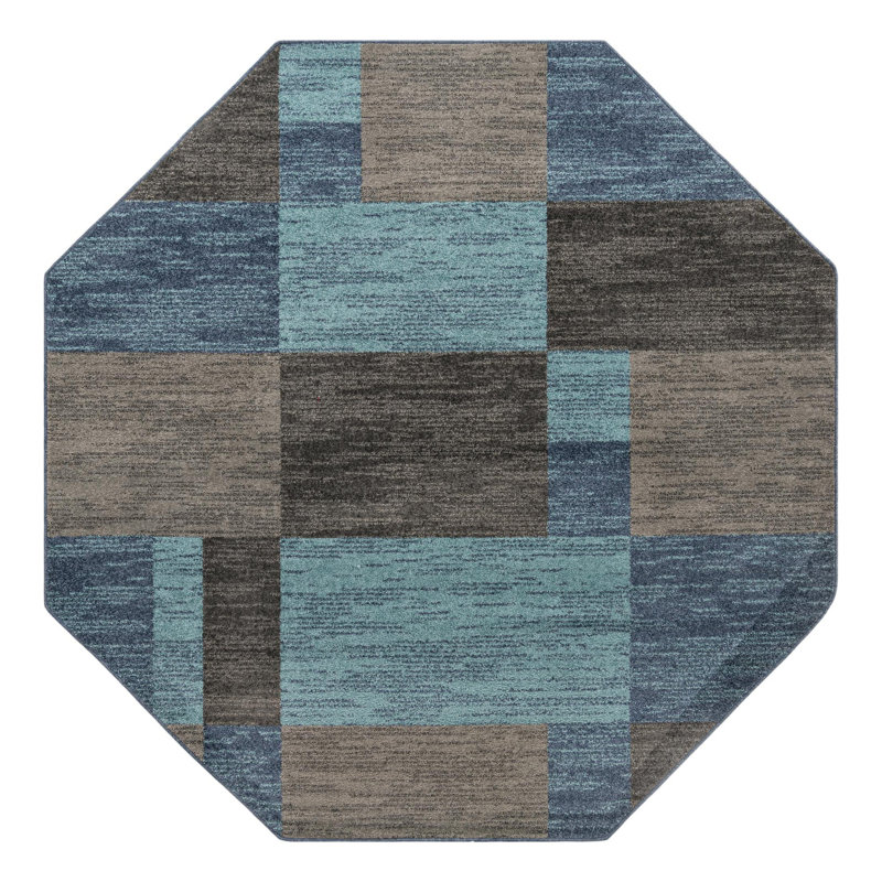 Hareld Geometric Indoor Rug, Octagon 7'10" x 7'10"