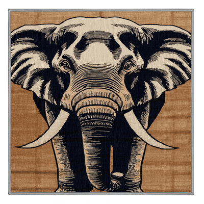  Tapis lavable éléphant d'Asie