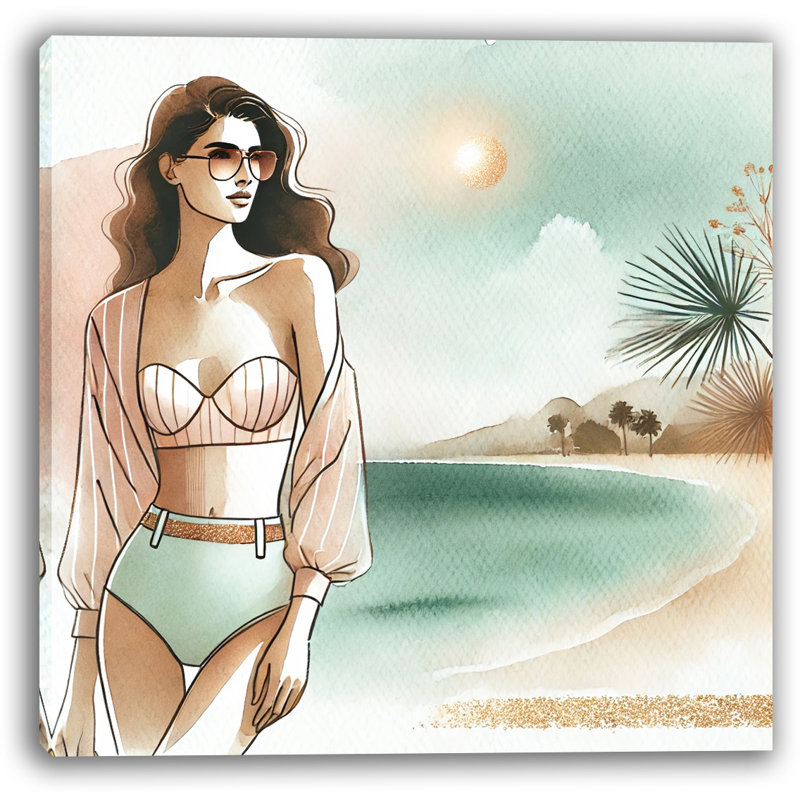 Art mural sur toile Coastal Chic Elegance, H 12 po x l 12 po