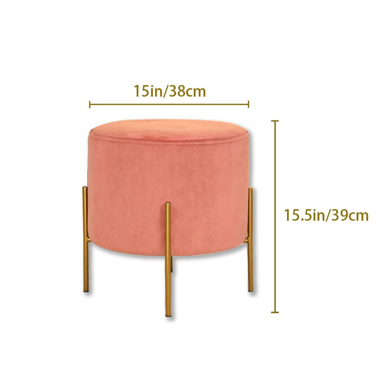 Lykes 38cm Wide Velvet Novelty Footstool Ottoman