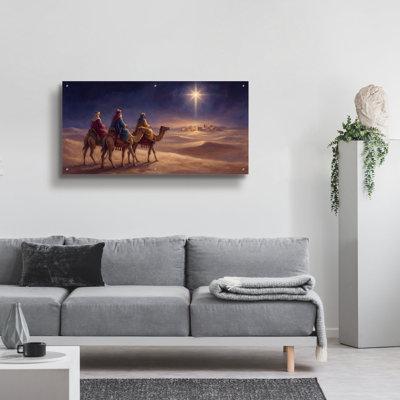 'Three Wise Men' By Veve Acrylic Glass Wall Art, 24" x 12"
