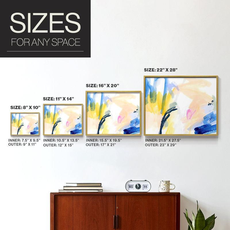 «Candy Swipe I», reproduction encadrée, H 11 po x l 14 po, Or