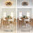 Ceiling-Mounted Jute Rope Fan Light Strip, Dimmable, 7 Blades, Reversible DC Motor