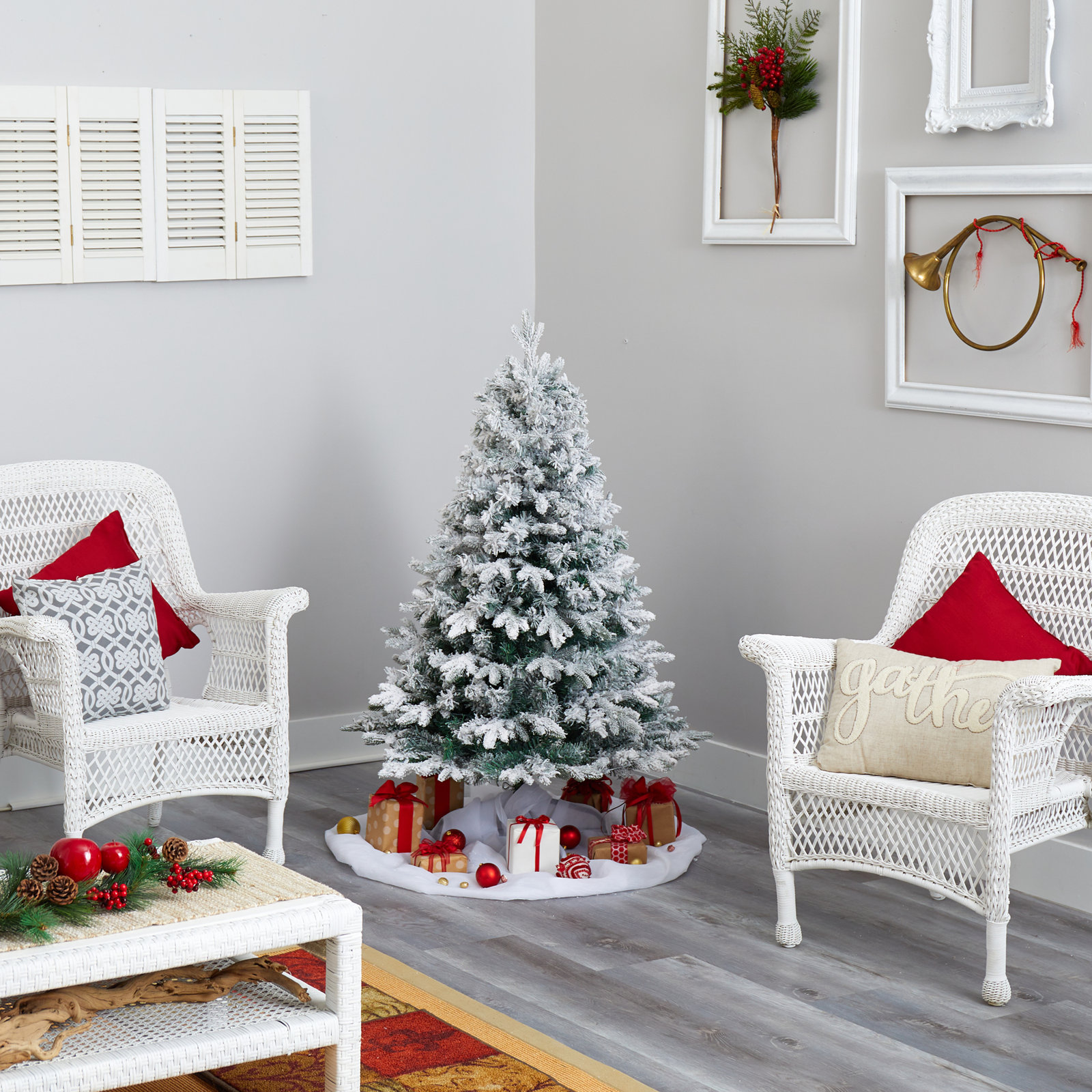 Lighted Artificial Christmas Tree, 4' H