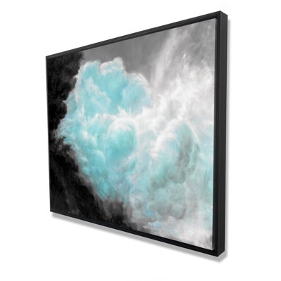 Turquoise Clouds - Framed Canvas Bathroom Landscapes Decor
