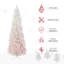 Arbre de Noël rose et blanc, non, arrosant, arbre de Noël blanc, amusant pour la famille