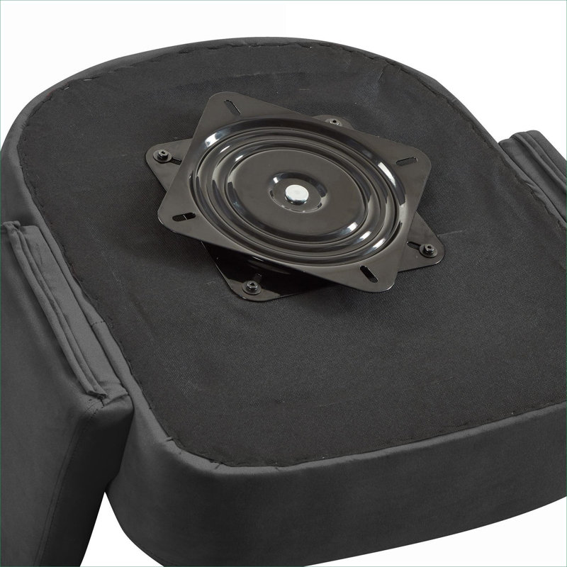 Fauteuil d'appoint pivotant à 360 degrés, fauteuil simple rembourré en velours gris froid pour le salon et la chambre à coucher