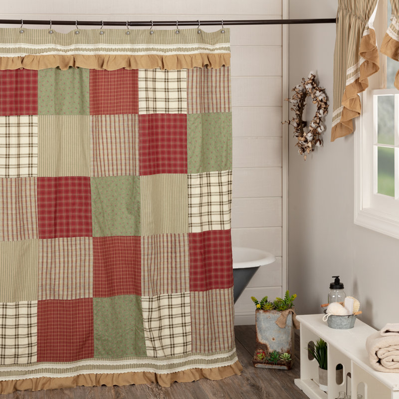 Marrero-Choe Cotton Patchwork Shower Curtain