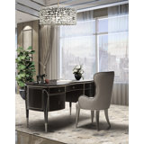 Villa Cherie 2-piece Desk Office Set With Chair - Hazelnut