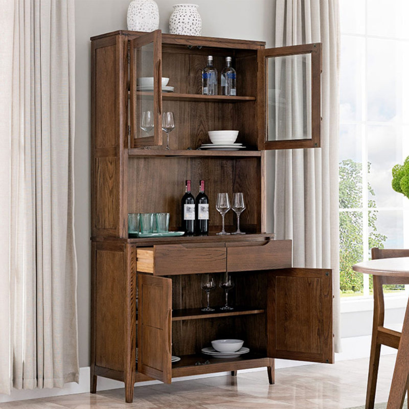 Nordic Oak Multifunctional Kitchen Food Cabinet