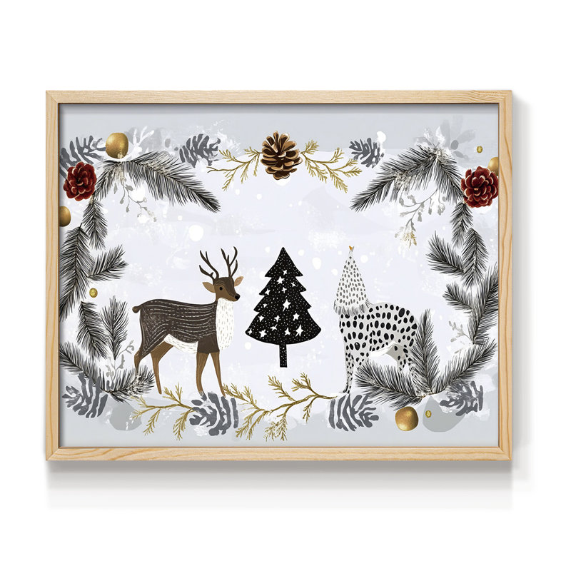 Chirstmas Art-CCLV -Framed Print - Restickable, Naturel, H 11 po x l 14 po