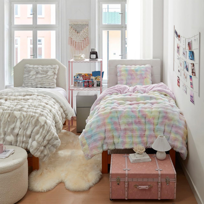 Coma Inducer Sherbert Scoops Rainbow Oversized Comforter Set, Twin XL Comforter + 1 Standard Sham