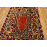 1860s Red Rust Islamic Turkish Anatolian Mujur Prayer Rug 3'7"x5'8" Wool Carpet