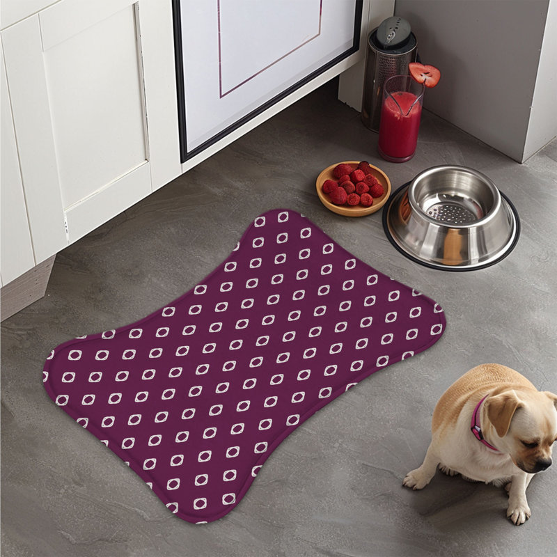 Tapis mauve à motif d'os 1 pièce