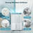 Antarctic Star 45-Pints/Day High Humidity Dehumidifier W/Washable Filter,3 Modes, 24-H Setting, White