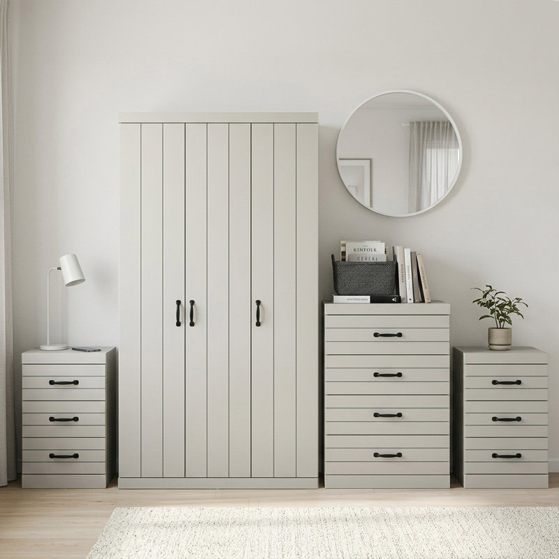 Allington 4 Piece Bedroom Set, Grey
