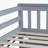 Grey Rubber Wood Watsons Loft Bed Equipped With Storage Cabinet, Drawers, Shelves, Pull-Out Desk, Safety Guardrail, And Ladder-1902680062