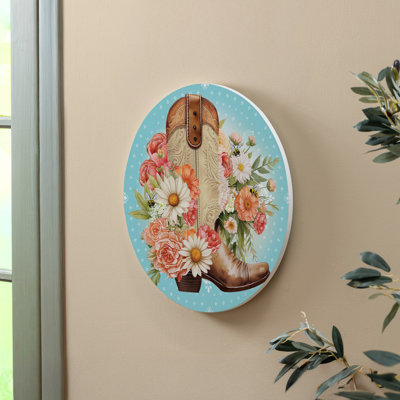 Décoration florale pétale et charrue, porte 18 po