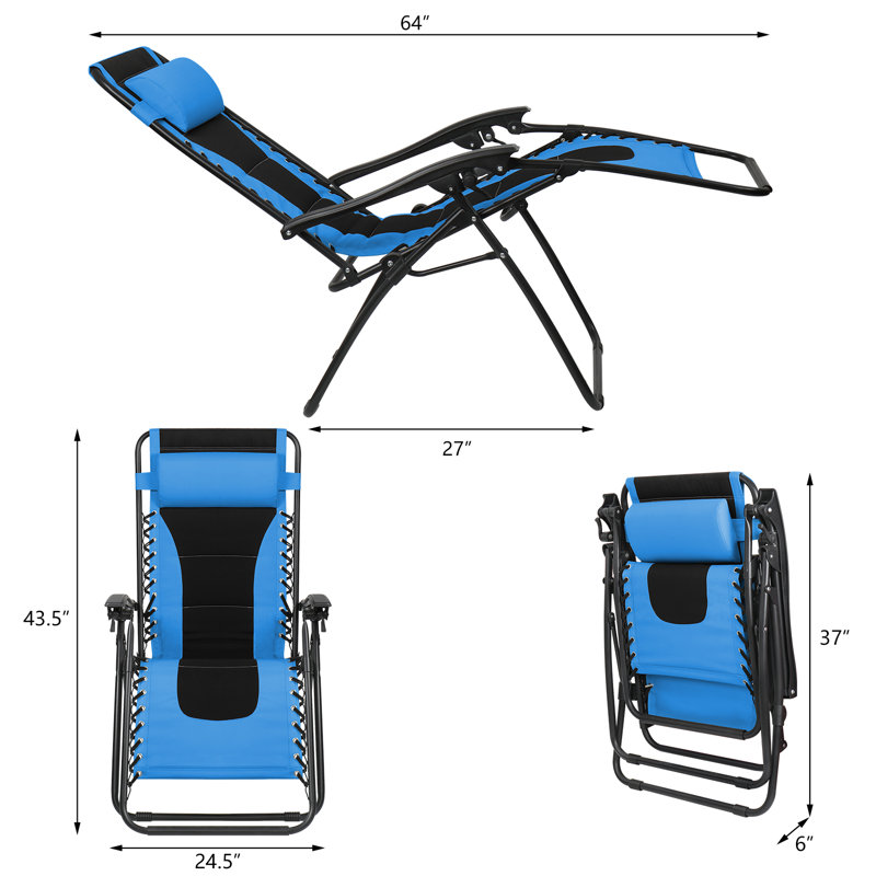 Fauteuil inclinable / pliable Kalyn, Bleu
