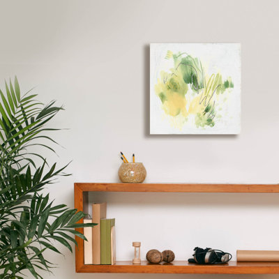 Epic Graffiti 'Emerald & Olive 1'  by June Erica Vess Canvas Wall Art, 12" x 12"