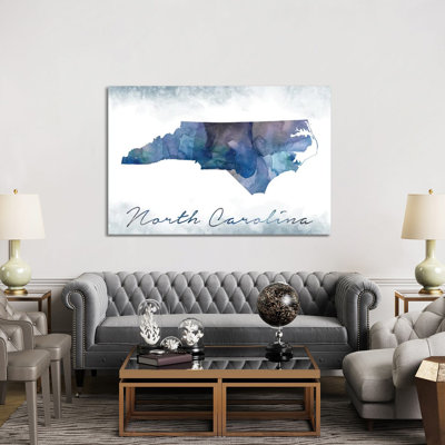 North Carolina State Bluish - Wrapped Canvas Painting
