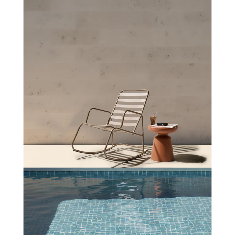 Aluminium Rocking Chair, Beige