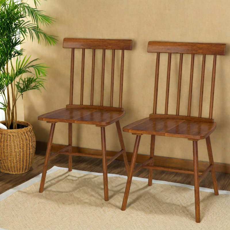 Chaises de salle à manger confortables, style maison de campagne en bois d'hévéa pour la maison de cuisine
