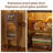 Robot-Shaped Solid Wood Nightstand with LED Light