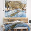Tapisserie paysage bleu ensoleillé en hiver-28487608