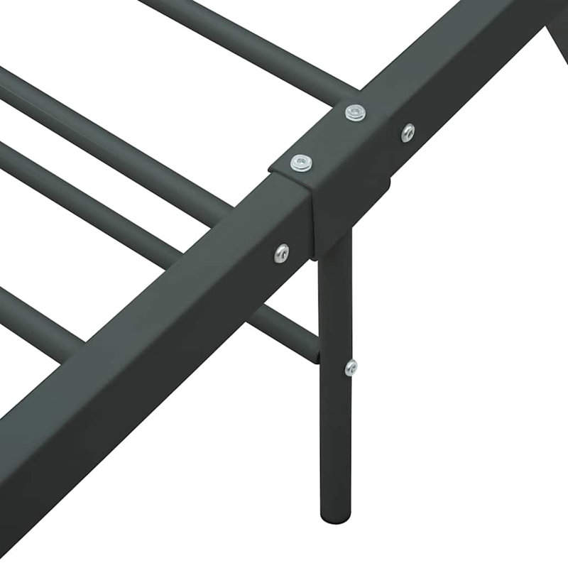 vidaXL Bed Frame Metal Tough Bed Frame Rectangular, grey, 140 x 200cm