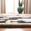 Tapis noir en laine crocheté à la main Hollander-21274590